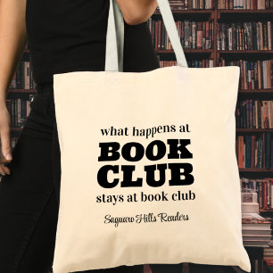 Bolsa Tote O que acontece no Livro do nome do clube Lendo liv