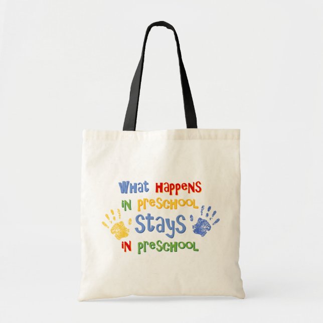 Bolsa Tote O que acontece no pré-escolar (Frente)