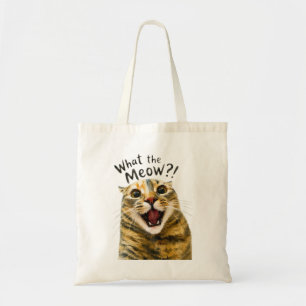 Bolsa Tote O Que é Que o Meme do Gato Chocado e Divertido Des