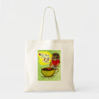 Bolsa Tote O que meu #Coffee me diz - OWLHAVEMYCOFFEENOW