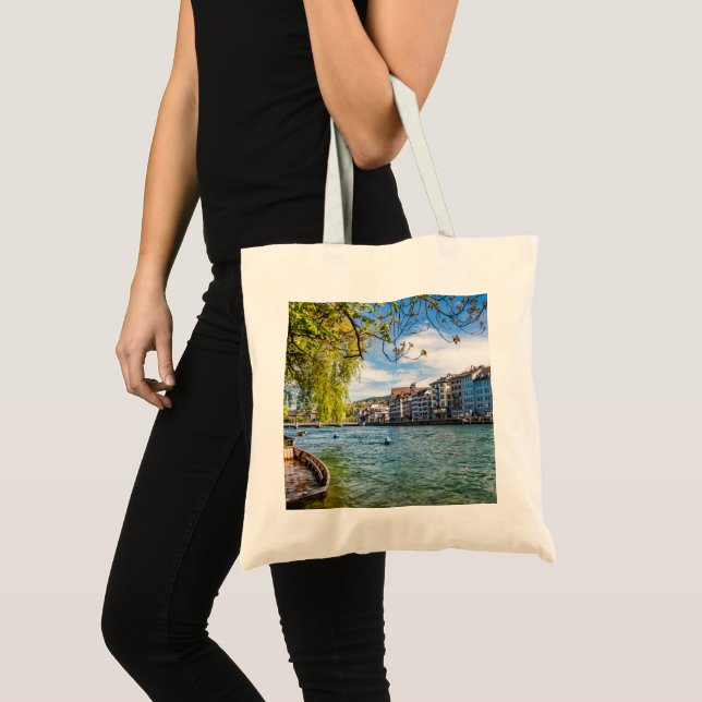 Bolsa Tote O rio Limmat, Zurique (Frente (produto))