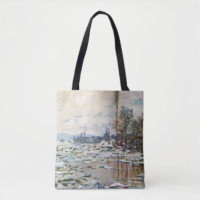 Bolsa Tote O rompimento do gelo por Claude Monet (Frente)