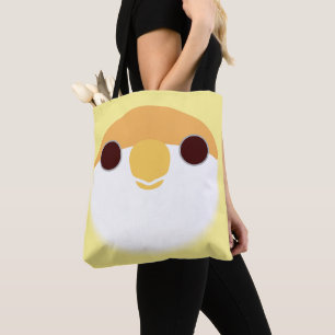 Bolsa Tote O rosto de um periquito-de-rosa creamino