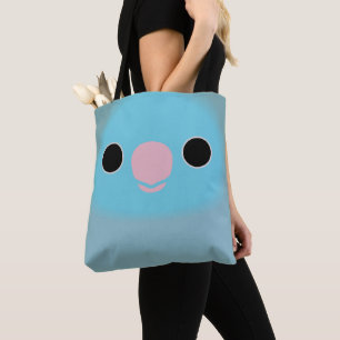 Bolsa Tote O rosto de uma fêmea azul de papagaio-do-pacífico