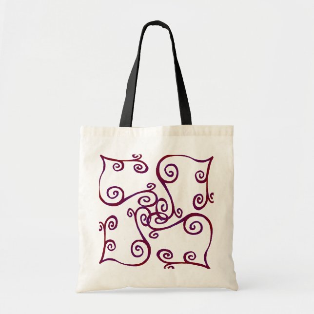 Bolsa Tote O roxo ondula a sacola (Frente)
