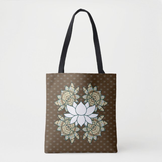 Bolsa Tote O Saco Lotus All-Over-Impressão (Frente)