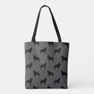 Bolsa Tote O Schipperke mostra em silhueta o teste padrão