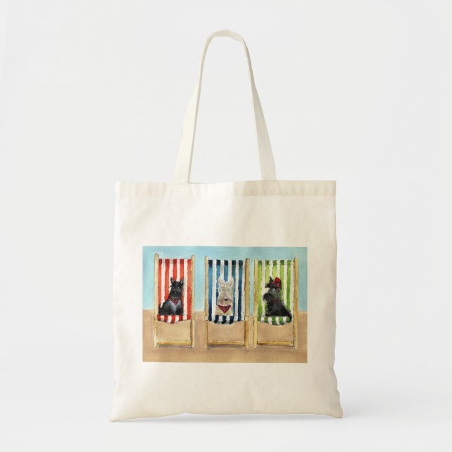 Bolsa Tote O Scottie persegue 'cadeiras de plataforma (Frente)