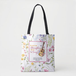 Bolsa Tote O Senhor é a minha Bíblia de força personalizada n