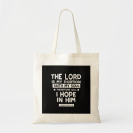 Bolsa Tote O Senhor é Minha Porção Lamentações 3 24 Citações