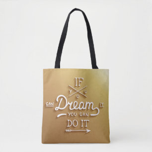 Bolsa Tote O sonho inspira motiva
