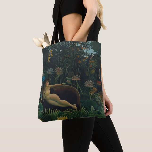 Bolsa Tote O Sonho (Le Reve Exotique) de Henri Rousseau (Close Up)