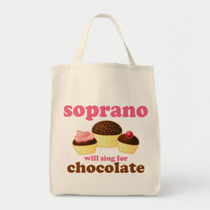 Bolsa Tote O soprano cantará para o chocolate