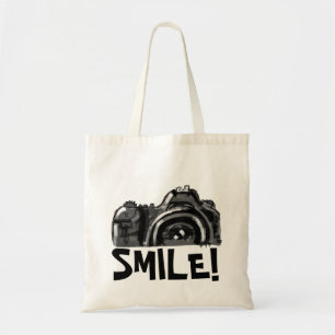 Bolsa Tote O sorriso pode sacola da câmera