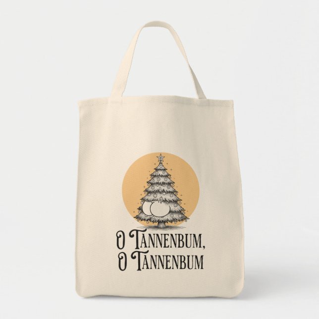 Bolsa Tote O Tannenbum Christmas tree butt bum funny tote (Frente)