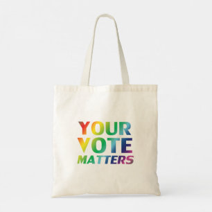 Bolsa Tote "o teu voto é importante" o orgulho colore tossi