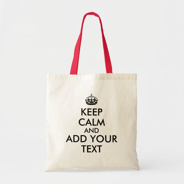 Bolsa Tote O texto customizável mantem o modelo calmo dos (Frente)