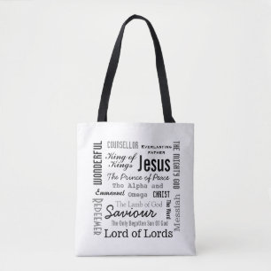 Bolsa Tote O Texto do Script dos Nomes de Jesus