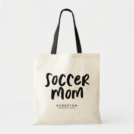 Bolsa Tote O tipo negro de moda da mãe de futebol personaliza