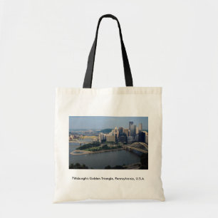 Bolsa Tote O triângulo dourado de Pittsburgh, Pensilvânia,