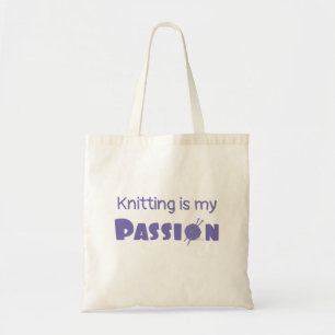 Bolsa Tote O tricô é minha paixão