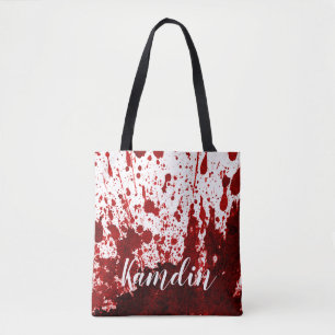 Bolsa Tote O vampiro Gothi personalizado Splatter de Sangue T