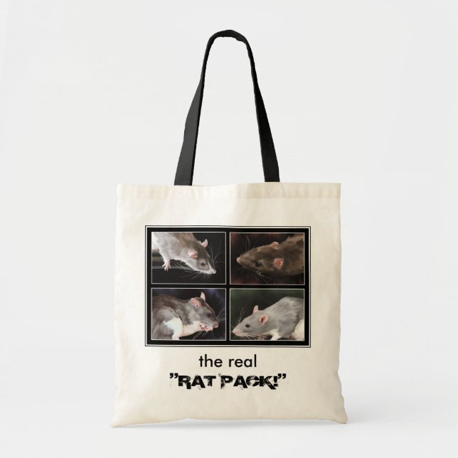 Bolsa Tote O verdadeiro, "RAT PACK!" - saco de ratos (Frente)