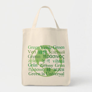 Bolsa Tote O verde é sacola orgânica universal