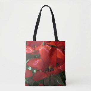 Bolsa Tote O vermelho floresce a sacola