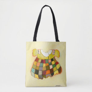 Bolsa Tote o vestido bonito feminino da criança, amarelo