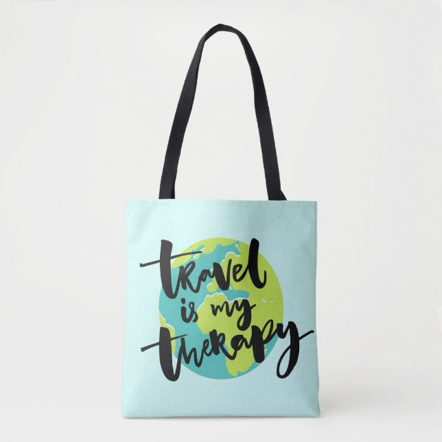 Bolsa Tote O viagem é minha terapia (Frente)