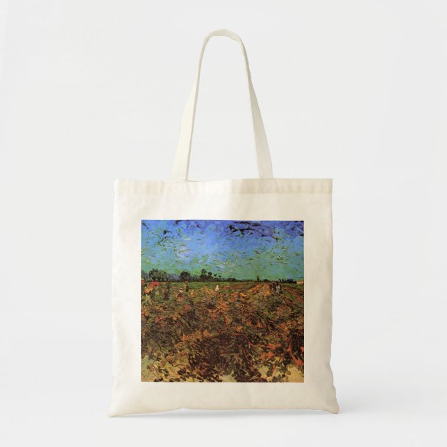 Bolsa Tote O Vineyard Verde por Vincent van Gogh (Frente)