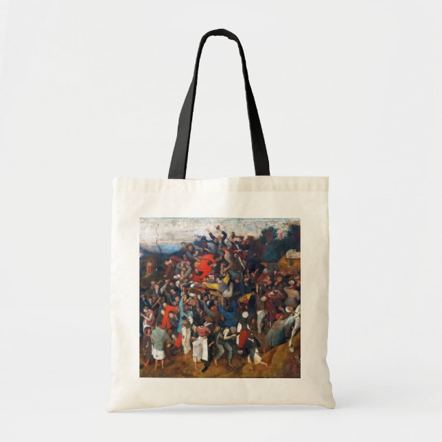 Bolsa Tote O Vinho do Dia de Martin Santo, Pieter Bruegel (Frente)