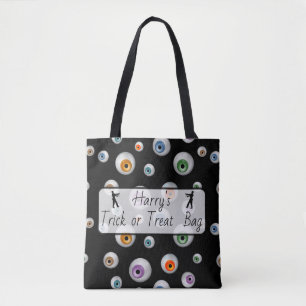 Bolsa Tote O zombi Eyeballs a doçura ou travessura do Dia da