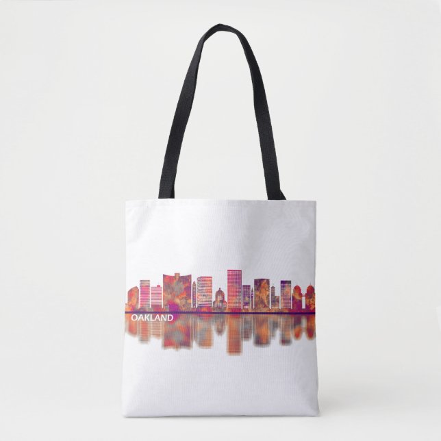Bolsa Tote Oakland California Skyline (Frente)