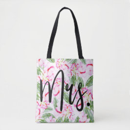 Bolsa Tote Oásis Tropical Botânico Rosa Verde NOIVA / SRA.