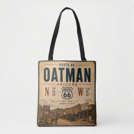 Bolsa Tote Oatman Arizona Rota 66 Coordenadas Antigas