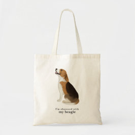 Bolsa Tote 'Obcecado com meu beagle' Tote Bag
