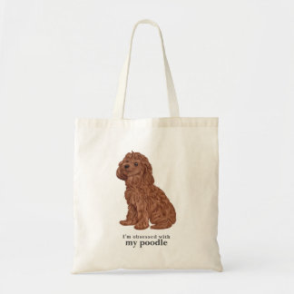 Bolsa Tote 'Obcecado com meu poodle' Tote Bag