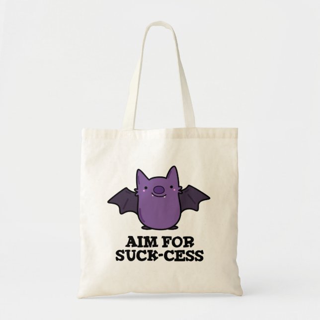 Bolsa Tote Objetivo Para O Bat Pun Positivo Engraçado De Suck (Frente)