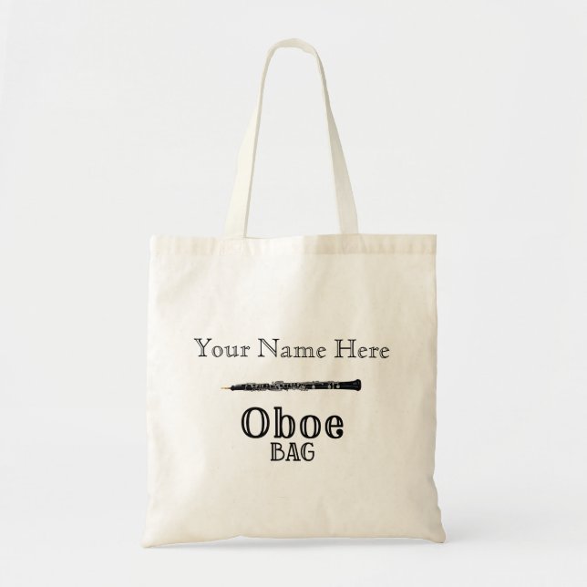 Bolsa Tote  Oboe Bag Oboist Player with name Double reed  (Frente)