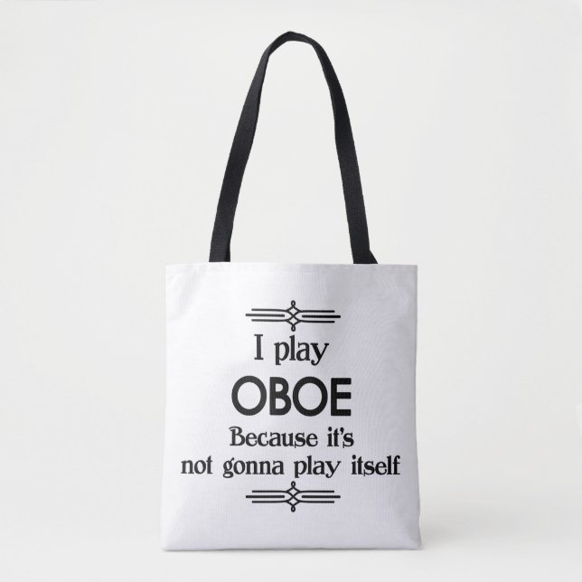 Bolsa Tote Oboe - Toca Música Deco Engraçada (Frente)