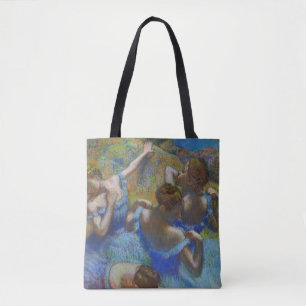 Bolsa Tote Obra-Prima de Arte Fina Azul Bailarinas de Degas