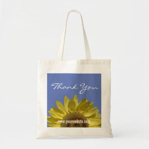 Bolsa Tote obrigado amarelo brilhante de girassol
