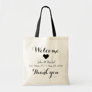 Bolsa Tote Obrigado bem-vindo você saco do casamento