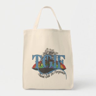 Bolsa Tote Obrigado Deus, sou perdoado pelo TGIF