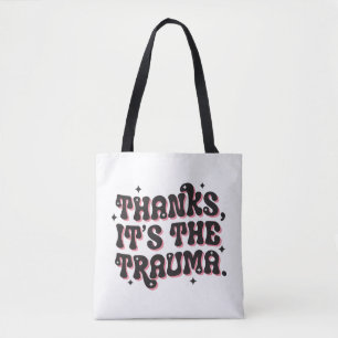 Bolsa Tote Obrigado É o Trauma Humor Negro Citação