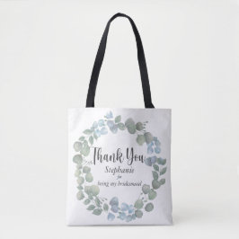Bolsa Tote Obrigado, presente de casamento verde.