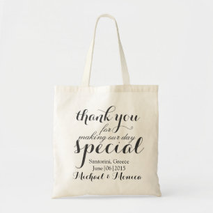 Bolsa Tote Obrigado sacola feita sob encomenda do presente do