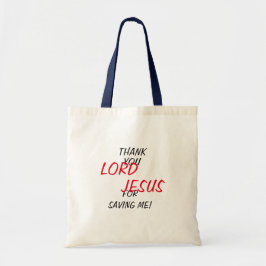 Bolsa Tote “Obrigado SENHOR JESUS Por Me Salvar!” 